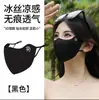 Máscara de Seda de Gelo Sem Costura, Seda de Gelo Fina para Proteção Solar em Ciclismo, Formato de Raposa, Sensação de Gelo Ampliada, Respirável, Proteção para os Olhos, Design Sem Costura