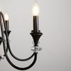 Candelabro de Cobre para Sala de Estar Americano Moderno Simple Francés Retro Luz de Cristal Lámparas de Lujo para Dormitorio Restaurante Lámparas Estilo Nanyang