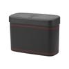 Cubo de almacenamiento colgante lateral para puerta de coche con tapa, bolsa de almacenamiento, caja de almacenamiento multifuncional para respaldo de asiento de coche, bote de basura para coche