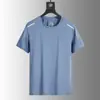 Camiseta de secado rápido para hombre, camiseta de manga corta con tacto fresco de seda helada, ropa moderna de secado rápido para correr, camiseta de manga corta deportiva y casual de lujo ligero