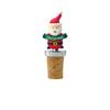 Venta al por mayor de fábrica letra Tapón de vino de corcho Tapón de vino de Papá Noel Tapón de champán Tapón de vino Tapón de vino Tapa de vino