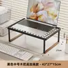 Elevador de Monitor de Computadora Soporte para Laptop Soporte de Refrigeración Estilo Parrilla para Escritorio Elevador de Monitor de Oficina