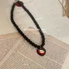 Pingente Dopamina Vaca Feliz Fofa Design de Nicho Vermelho e Azul Miçangas Colar de Verão Corrente Clavicular Acessórios
