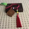 Llavero Colgante Tallado en Madera de Durazno Bendición Colgante para Llavero de Coche de Madera Bolsa de Llaves Colgante Regalo Venta al por Mayor Logo Grabado
