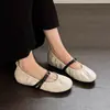 Zapatos Mary Jane súper suaves de piel de vaca que aumentan la altura, otoño 2026, tacón bajo de cuña, puntera redonda, hebilla de cuero genuino, suela suave, zapatos para mujer