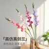 Gladiolo de Gema de 8 Cabezas Estilo Europeo Flor Artificial Flor Falsa Decoración Sala de Estar Mesa de Comedor Decoración Floral Rama Larga Decoraciones de Piso