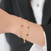 Colar de Aço Titânio com Flores e Cristais Europeu e Americano, Moda Transfronteiriça, Design de Nicho, Alto Padrão, Versátil, Elegante, Joia de Luxo Leve para Mulheres
