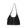 Bolso tote de hombro retro de gran capacidad, bolso cruzado simple de color liso, bolso casual de moda de nicho, bolso para el día a día del commute
