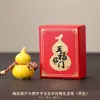 Estilo de Tendencia Nacional Cerámica Colorida Pequeña Calabaza Adorno Caja de Regalo Set Decoración de Escritorio para el Hogar Manualidades Regalo de Año Nuevo