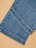 Jeans de Campana Adelgazantes Azules Lavados de Nuevo Estilo para Mujer con Pequeños Aberturas Laterales, Pantalones de Mezclilla Versátiles Elásticos