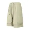 Novas Calças Masculinas de Secagem Rápida Calças de Praia Shorts Casuais Largos Calças Estilo Hong Kong Roupas de Trabalho Funcionais Esportivas
