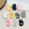 Accesorios de Colgante de Resina de Gatito Lindo de Dibujos Animados Transfronterizos Pendientes de Bricolaje Hechos a Mano Colgante de Llavero