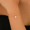 Joyería Transfronteriza Europea y Americana, Estilo Bohemio de Moda, Diseño Sencillo con Incrustaciones de Circonia, Pulsera Multicapa, Accesorio de Mano Versátil