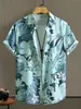 Camisa Hawaiana de Manga Corta Floral Camisa de Playa Camisa Casual para Hombre