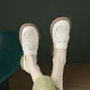 Mocassins para Mulheres 2026 Nova Coleção Primavera Sola Macia Sapatos de Couro Branco Sapatos Baixos Femininos Sapatos Profissionais Femininos Sapatos para Entrevista