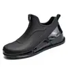 Versión coreana transfronteriza de zapatos de lluvia para hombre, caña corta, moda, impermeables para exteriores, zapatos de goma antideslizantes ligeros para lavado de autos, pesca, cubrebotas al por mayor