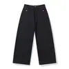 Pantalones vaqueros desgastados lavados de estilo retro retro de la marca Rumeng para hombre, pantalones casuales versátiles de pierna recta holgada para otoño, para pareja