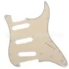 St Sq Pickguard Único para Guitarra Elétrica Painel Frontal de Cobertura para Guitarra Elétrica Sss Borda de Três Camadas Branco Preto Branco