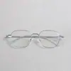 Gafas poligonales retro 0039 en color burdeos para mujer, estilo de negocios, titanio puro, montura de gafas ultraligera, gafas Dachengxiang