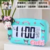 Melody Mini Luminoso Digital Pequeño Despertador Temporizador Estudiante Mesita de Noche Portátil Reloj Escritorio Inteligente Hora Digital