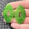 Colgante de Jade Turquesa Fushou Ruyi Colgante Roca de Cuarzo Murciélago Hueco de Jade Pendientes de Jade Colgante