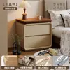 2026 Nuevo Estilo Usado Mesita de Noche para Dormitorio Hogar Color Nogal Moderno Simple Gabinete de Almacenamiento de Madera Maciza