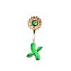Gaibei Joyería para Piercing de Ombligo Hoja de Arce Cruzada Europea y Americana Anillo de Ombligo de Luna Adorno de Ombligo de Girasol Fabricante Stock Listo
