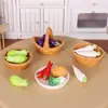 Casa de muñecas casa de muñecas simulación mini verdura canasta tejida modelo de resina comida miniatura juego accesorios DIY decoración