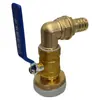 Válvula de Bola de Cobre de 4 Puntos 6 Puntos de 1 Pulgada Grifo Interruptor de Liberación de Agua para Cubo de Plástico Tanque de Peces Accesorios