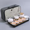 Nuevo Producto Juego de Té Kung Fu Japonés Juego Pequeño para el Hogar Bandeja de Té Seco Simple Habitación de Hotel B&B Juego de Té de Cerámica