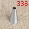 338# Bico de confeitar renda para creme 10 dentes aço inoxidável 304 ferramenta DIY para panificação médio