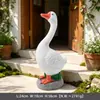 Bestseller Transfronterizo 23 pulgadas Adorno de Ganso para Porche Estatua Grande de Ganso Blanco Decoración de Jardín y Patio Artesanía de Resina