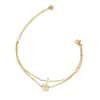 Pulseira de 26 Letras Transfronteiriça Europeia e Americana da Amazon Moda Simples Pingente Redondo Joia Camadas Elegante Versátil Acessório