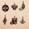 Parches Bordados al por Mayor Transfronterizos, Insignias Bordadas por Computadora, Pequeñas Etiquetas de Hilo Dorado, Símbolos de Wifi y Encendido, Notas Musicales, Parches para Decoración de Ropa