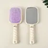 Nuevo modelo de peine de masaje con cojín de aire y espejo en color nacarado, peine especial para peinar cabello liso para mujer, peine para rizar el cabello, peine de peluquería