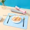 Tapete infantil de silicone com borda de furo suspenso anti-transbordamento de grau alimentício estudante placemat isolamento térmico antiderrapante grande escolha de tamanho pequeno