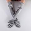 Luvas de Cetim Elástico Cetim Cosplay Femininas Halloween Luvas de Jantar Sexy Performance Luvas de Casamento Veludo
