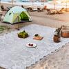 Tapete de piquenique moderno e minimalista com renda vazada, cobertor para acampamento ao ar livre, gramado, praia, piquenique, estilo tenda, tapete transfronteiriço