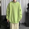 Sudadera para Hombre Trendy Estilo Ins Hong Kong Camiseta de Manga Larga Pareja Versátil Suelta Estudiante Color Puro Nuevo Tops de Otoño para Niños