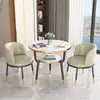 Juego de Mesa y Sillas de Recepción y Negociación de Lujo Ligero para Apartamentos Pequeños, Mesa de Comedor para Tiendas de Té de Leche, Cafeterías y Juego de Mesa Redonda Pequeña para Balcón