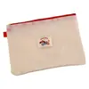 Bolsa de almacenamiento de cuadrícula estilo perrito salchicha inspirada en ins, linda bolsa portátil de doble capa para viajes para artículos de tocador y maquillaje de niñas