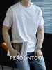 Sensación de Frescura InstantáneaCamiseta de Manga Corta de Seda de Hielo Modal para Hombre, Estilo de Verano Delgado de Alta Gama, Cuello Redondo, Amigable con la Piel y Transpirable