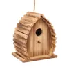 Ninho de Pássaro Carbonizado de Madeira Maciça Transfronteiriço, Casinha de Madeira Pequena Pendurável, Ninho para Hamster e Chinchila, Casa de Animal de Estimação, Gaiola, Decoração Externa