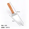 Espátula de cozinha multifuncional com cabo de madeira, pá de pizza de aço inoxidável, espátula para tiramisu, utensílios de cozinha para grelhar e assar