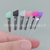 Mini pincel de maquillaje silicona pincel oblicuo para cejas silicona pincel para línea de agua inferior pincel de belleza pincel pequeño portátil viaje