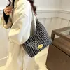 Bolsa Transversal Listrada Étnica Vintage 2024 Nova Bolsa Mensageira de Grande Capacidade Bolsa de Ombro Casual Artística Japonesa Tendência
