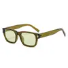 Gafas de Sol Cuadradas con Patrón Azul Nuevo 2026 para Hombres y Mujeres, Gafas de Sol de Moda con Protección Solar y Anti-UV con un Toque de Lujo 3983