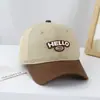 Bonés de Beisebol Coloridos para Crianças Estilo Japonês e Coreano no Atacado, Chapéus de Sol Estilosos e da Moda para Bebês, Novos Bonés com Letras para Meninos