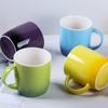 Taza de Cerámica Esmaltada Logo Personalizado Grabado de Texto Regalos Promocionales Venta al por Mayor Oficina Porcelana Blanca Regalos de Negocio