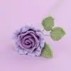 Flores Artificiales de Lana Hechas a Mano Terminadas Flores Artificiales Rosa Francesa Flores Inmortales Decoración del Hogar Ramo de Boda Arreglo Floral